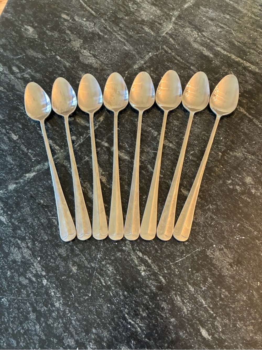 International Stainless Gran Royal Flatware Iced Tea Spoons Lot Of 8